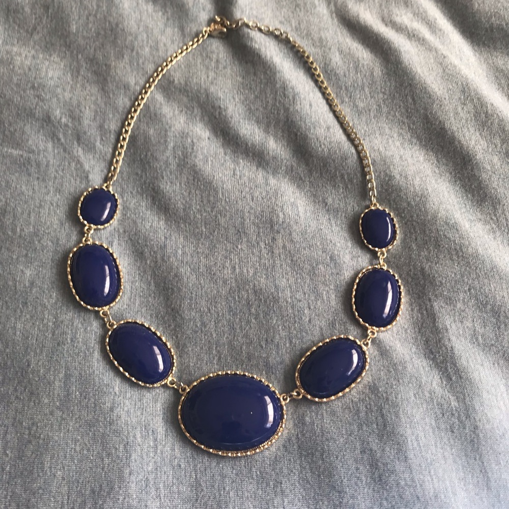 Blue Statement Necklace - image 3